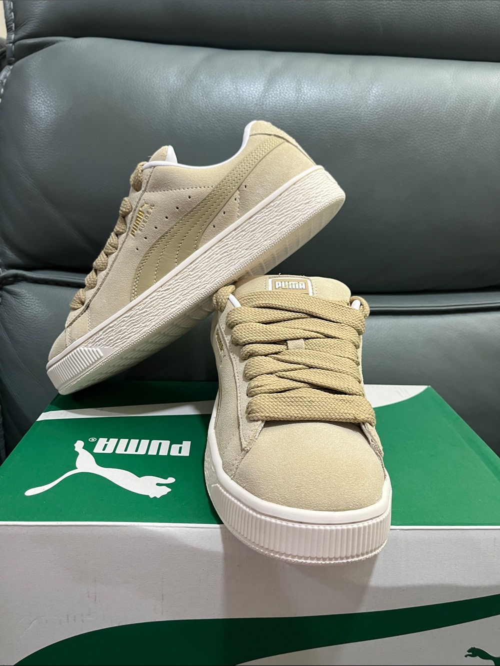 Puma Campus Women's Suede Sneakers in Tan